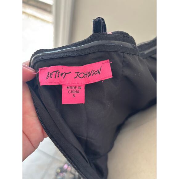 Betsey Johnson Rainbow Star Tulle Mesh Midi Dress Whimsigoth Size 8 - Picture 4 of 8